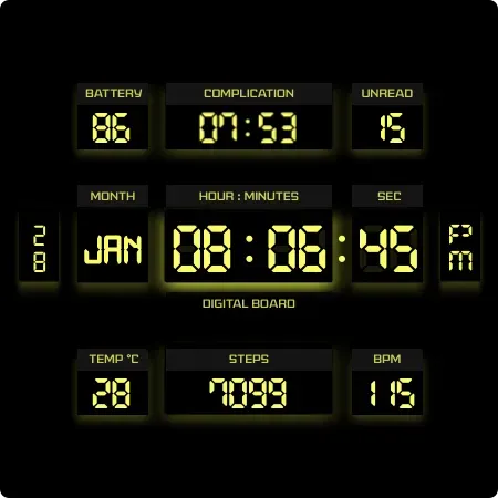 Скриншот 8 — Digital Board Watch Face