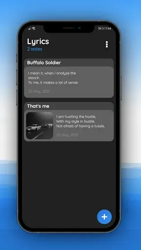 Скриншот 1 — write lyrics & save your ideas