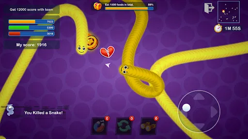 Скриншот 6 — Worms Merge: холостой io игра