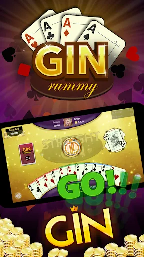 Скриншот 1 — Gin Rummy - Offline Card Games