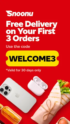 Скриншот 1 — Snoonu Food & Grocery Delivery
