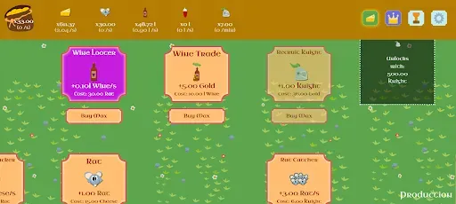 Скриншот 1 — Knights of Cheese Idle