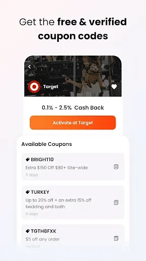 Скриншот 1 — Coupert - Coupons & Cash Back