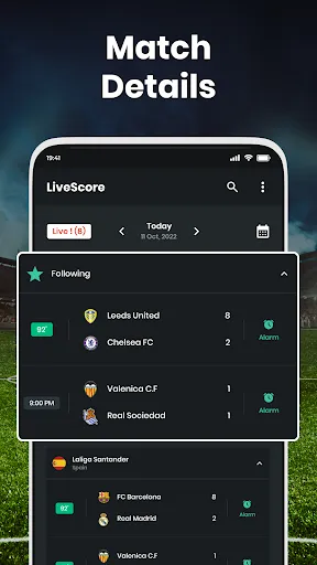 Скриншот 3 — Live score : Матч напоминания