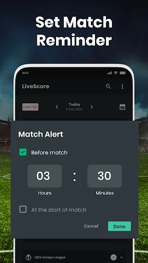 Скриншот 5 — Live score : Матч напоминания
