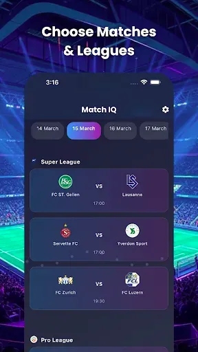 Скриншот 1 — MatchIQ: Ai Soccer Predictions
