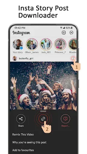 Скриншот 1 — Video Downloader - Story Saver