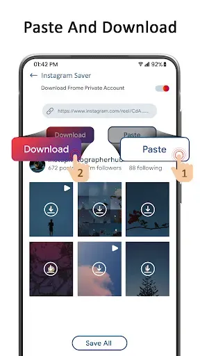 Скриншот 2 — Video Downloader - Story Saver