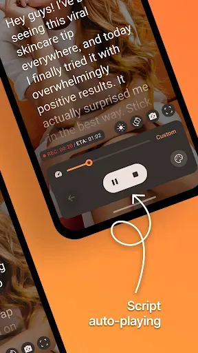 Скриншот 2 — Teleprompter: Vlog & Scripts