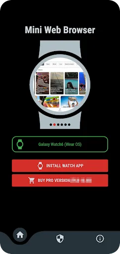 Скриншот 1 — Mini Web Browser (Wear OS)