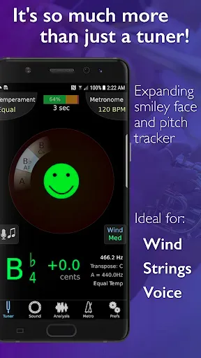 Скриншот 1 — TonalEnergy Tuner & Metronome