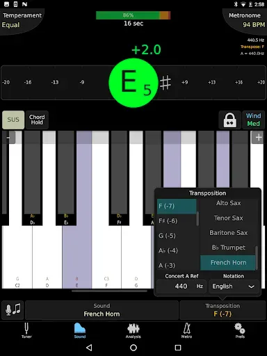 Скриншот 7 — TonalEnergy Tuner & Metronome
