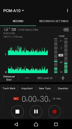 Скриншот 1 — REC Remote: Sony IC Recorder
