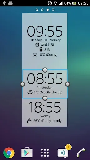 Скриншот 4 — Digital Clock Widget Xperia