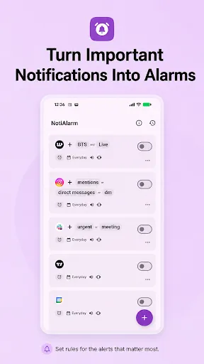 Скриншот 2 — NotiAlarm: Умные уведомления