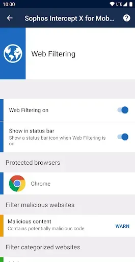 Скриншот 4 — Sophos Intercept X for Mobile