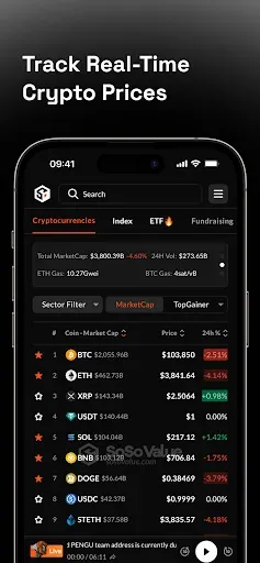 Скриншот 2 — SoSoValue: Crypto Tracker