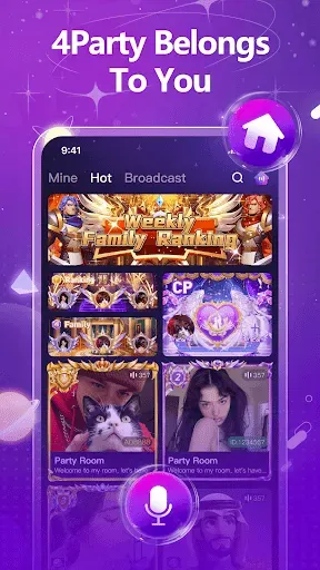 Скриншот 1 — 4Party: Voice Chat & Friends