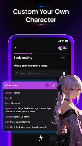 Скриншот 4 — Weifu AI: My Girlfriend Chat