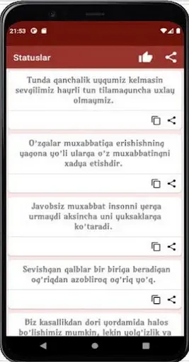 Скриншот 2 — Statuslar