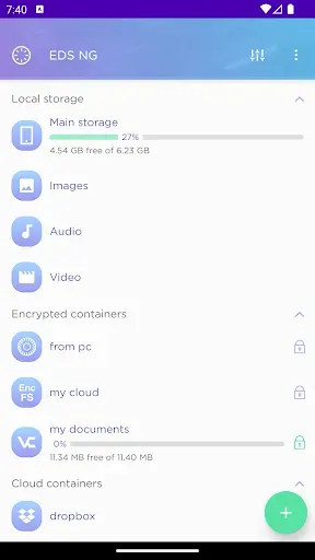 Скриншот 4 — EDS NG: Encrypted File Vault
