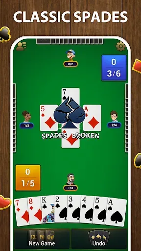 Скриншот 1 — Spades Solitaire - Card Games