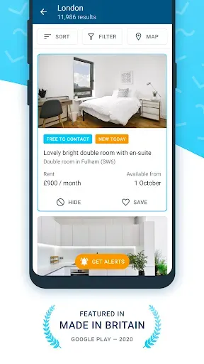 Скриншот 1 — SpareRoom UK