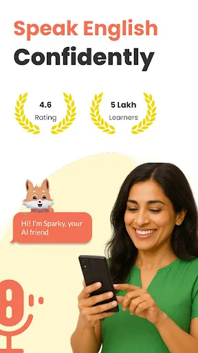 Скриншот 1 — Sparky AI English Speaking App