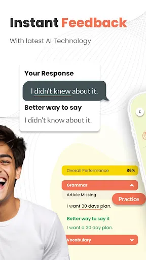 Скриншот 3 — Sparky AI English Speaking App