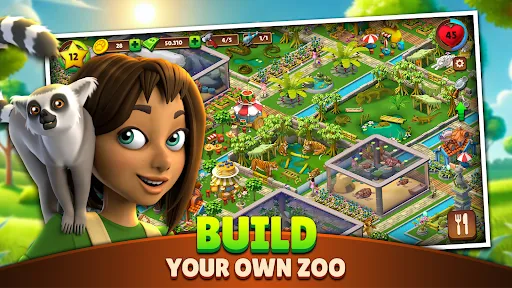 Скриншот 1 — Zoo Life: Animal Park Game Fun