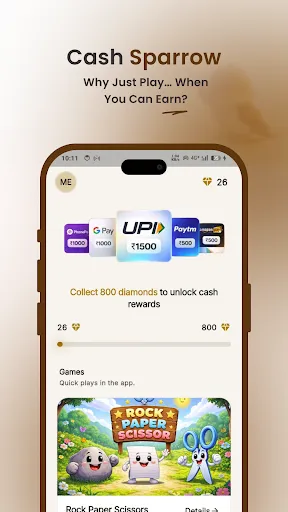 Скриншот 2 — Cash Sparrow: Games & Rewards