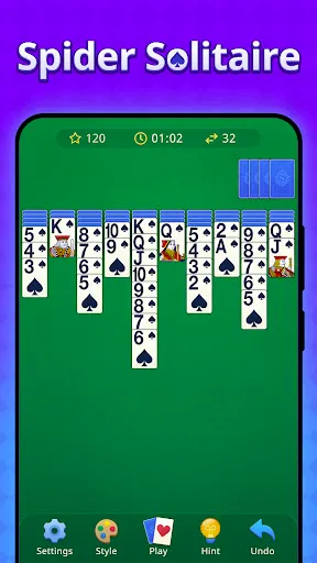 Скриншот 1 — Classic Card: Spider Solitaire
