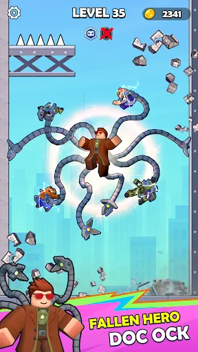 Скриншот 5 — Spiderblox Hero Rope Fighter