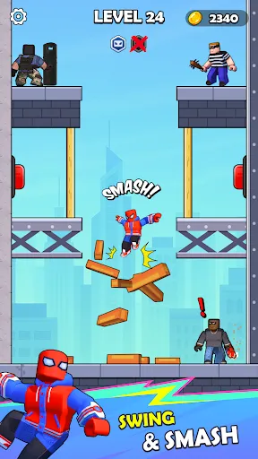 Скриншот 6 — Spiderblox Hero Rope Fighter
