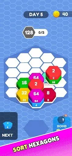 Скриншот 5 — Hexa Sort: 2048 Challenge