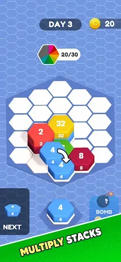 Скриншот 6 — Hexa Sort: 2048 Challenge
