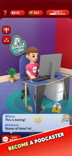 Скриншот 1 — Idle Podcast Studio
