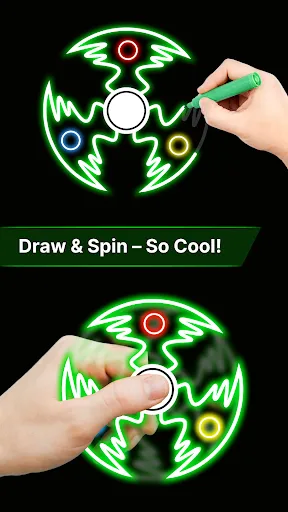 Скриншот 1 — Finger Spinner: Glow Art Draw