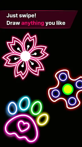 Скриншот 5 — Finger Spinner: Glow Art Draw