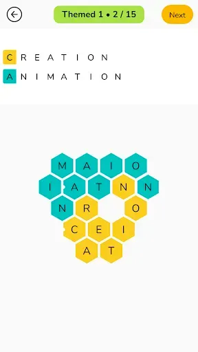 Скриншот 1 — Honeycomb: Word Search Puzzle