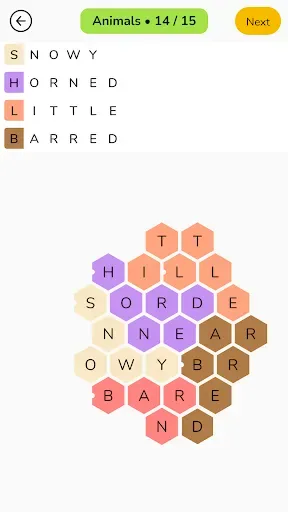 Скриншот 3 — Honeycomb: Word Search Puzzle