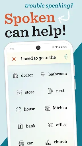 Скриншот 1 — Spoken – Tap to Talk AAC