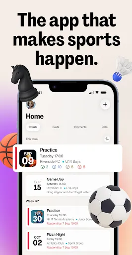 Скриншот 1 — Spond: Sports Team Management
