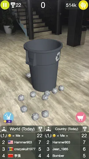 Скриншот 2 — Paper Bin AR офис игра бумажки