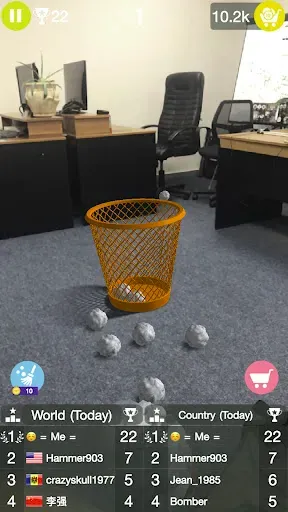 Скриншот 5 — Paper Bin AR офис игра бумажки