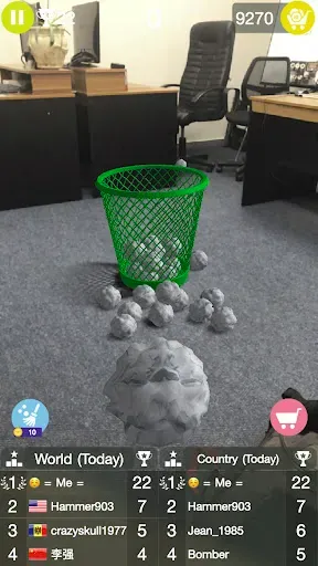 Скриншот 7 — Paper Bin AR офис игра бумажки