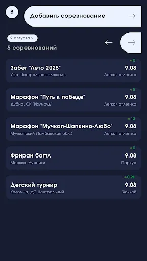 Скриншот 2 — Спорт вокруг.