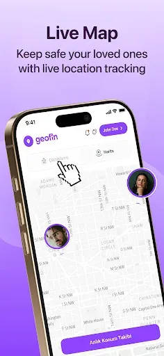 Скриншот 2 — Geofin: Family Locator & GPS