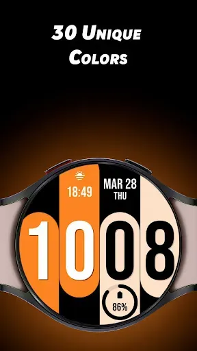 Скриншот 2 — Colors Fall - Watch face