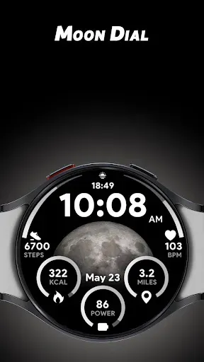 Скриншот 1 — Moon Dial - Watch face